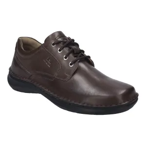 Josef Seibel New Anvers 06 Mens Wide Tobacco Brown Leather Arch Support Touch Fastening Shoes