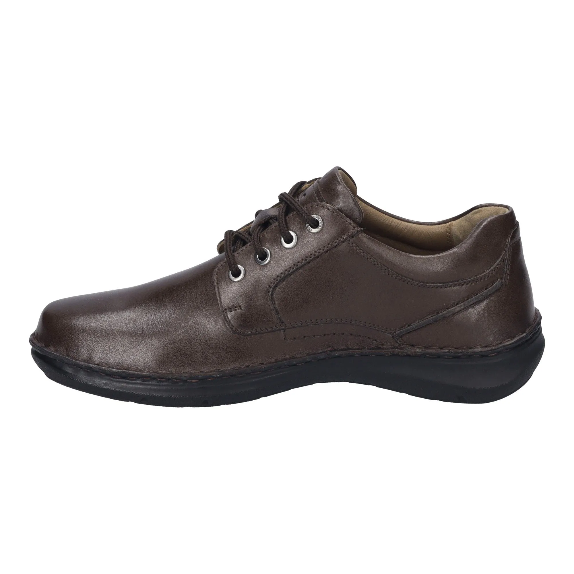 Josef Seibel New Anvers 06 Mens Wide Tobacco Brown Leather Arch Support Touch Fastening Shoes