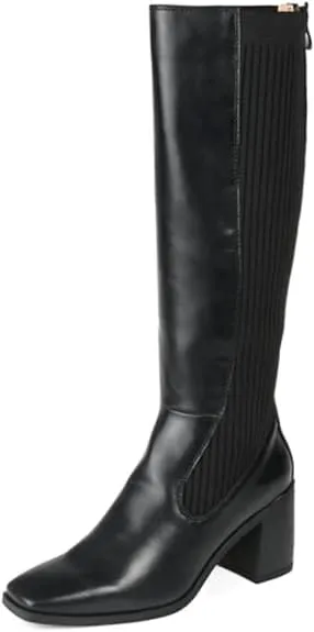 JOURNEE COLLECTION - Winny Tru Comfort Foam Stacked Heel Knee High Boots