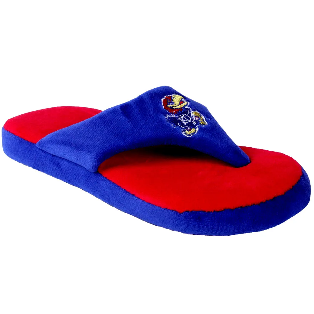 Kansas Jayhawks Comfy Feet Flip Flop Slippers