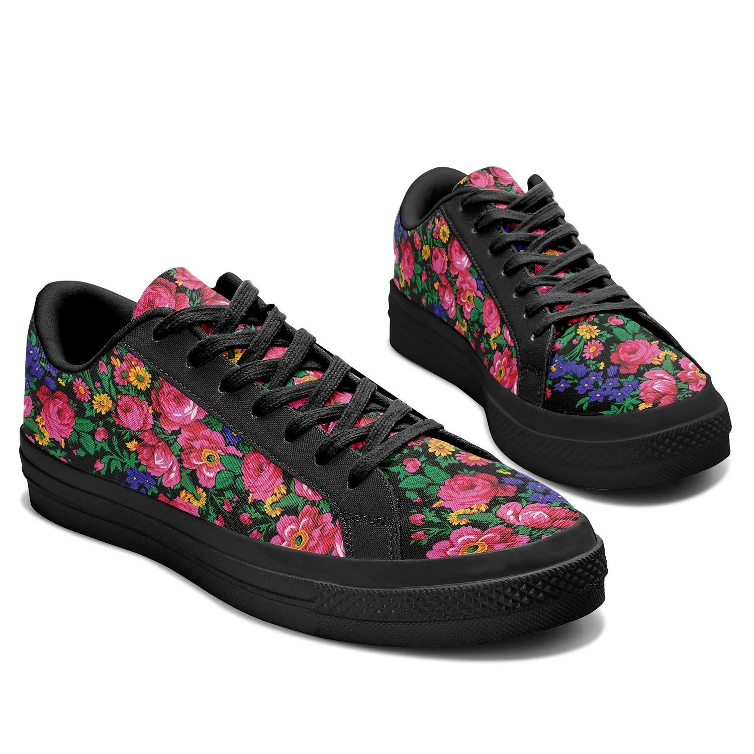 Kokum's Revenge - Black Aapisi Low Top Canvas Shoes Black Sole