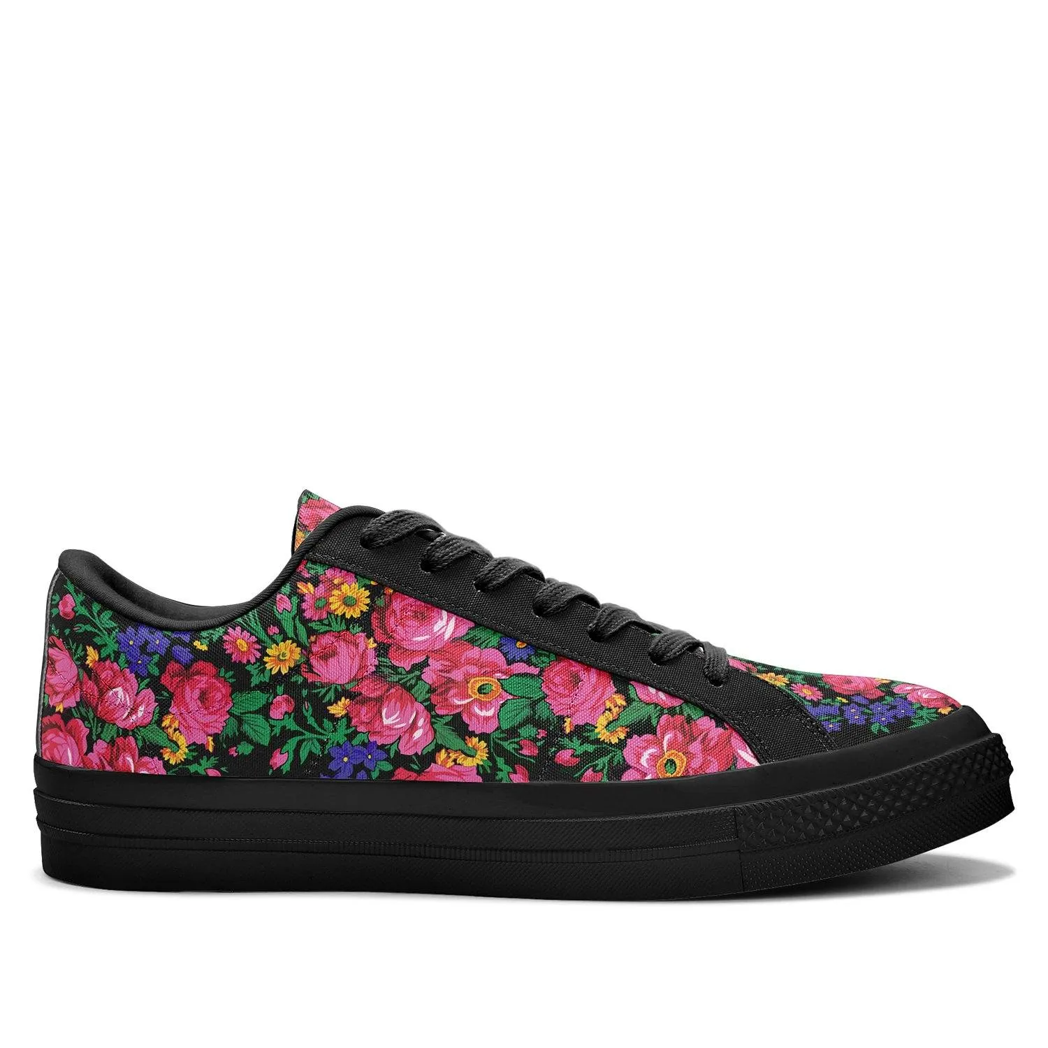 Kokum's Revenge - Black Aapisi Low Top Canvas Shoes Black Sole