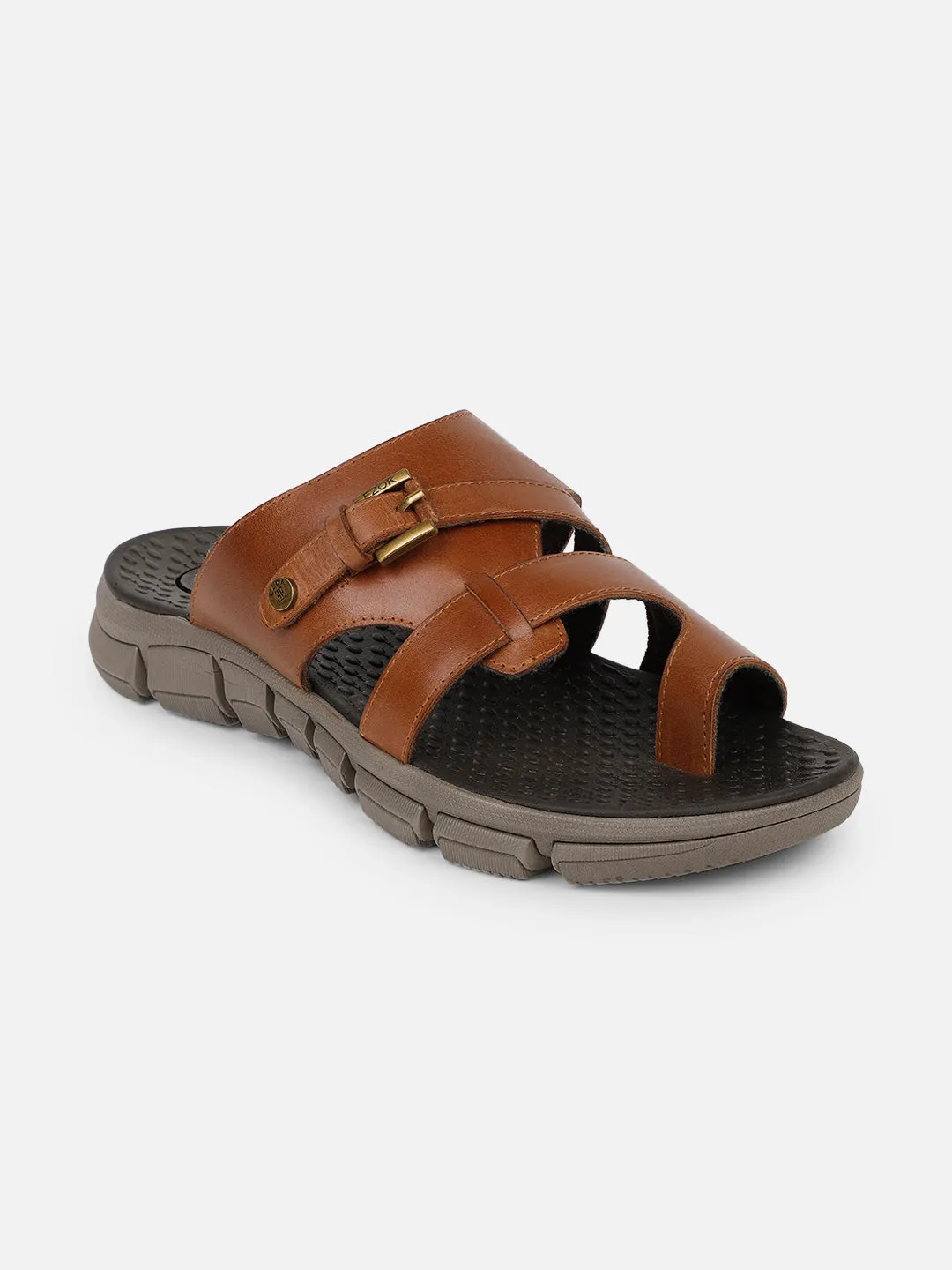 Leather Tan sandal for men