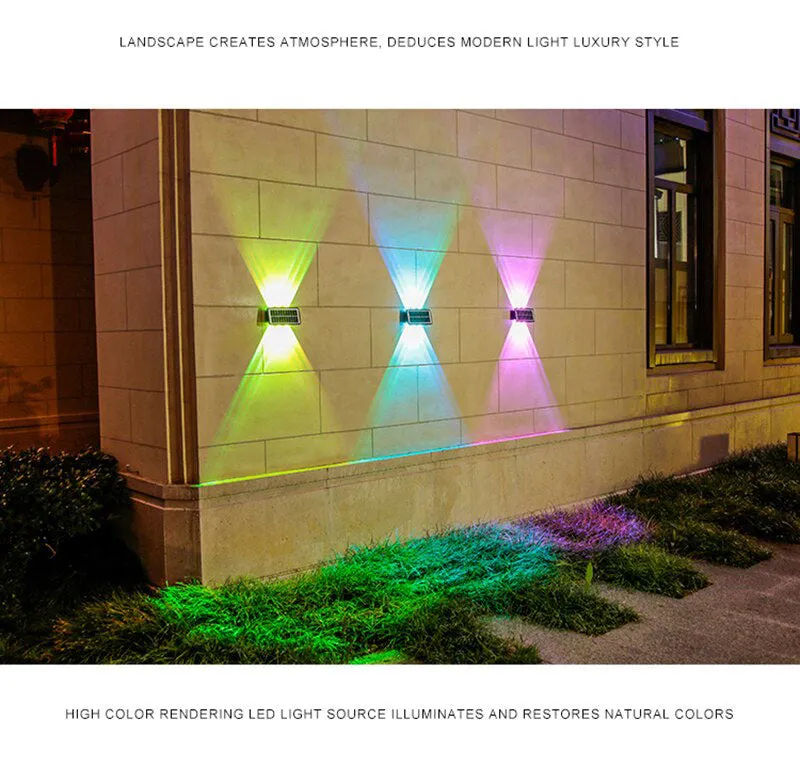 LED Up and Down Lights Outdoor Wall Light-Multi Color