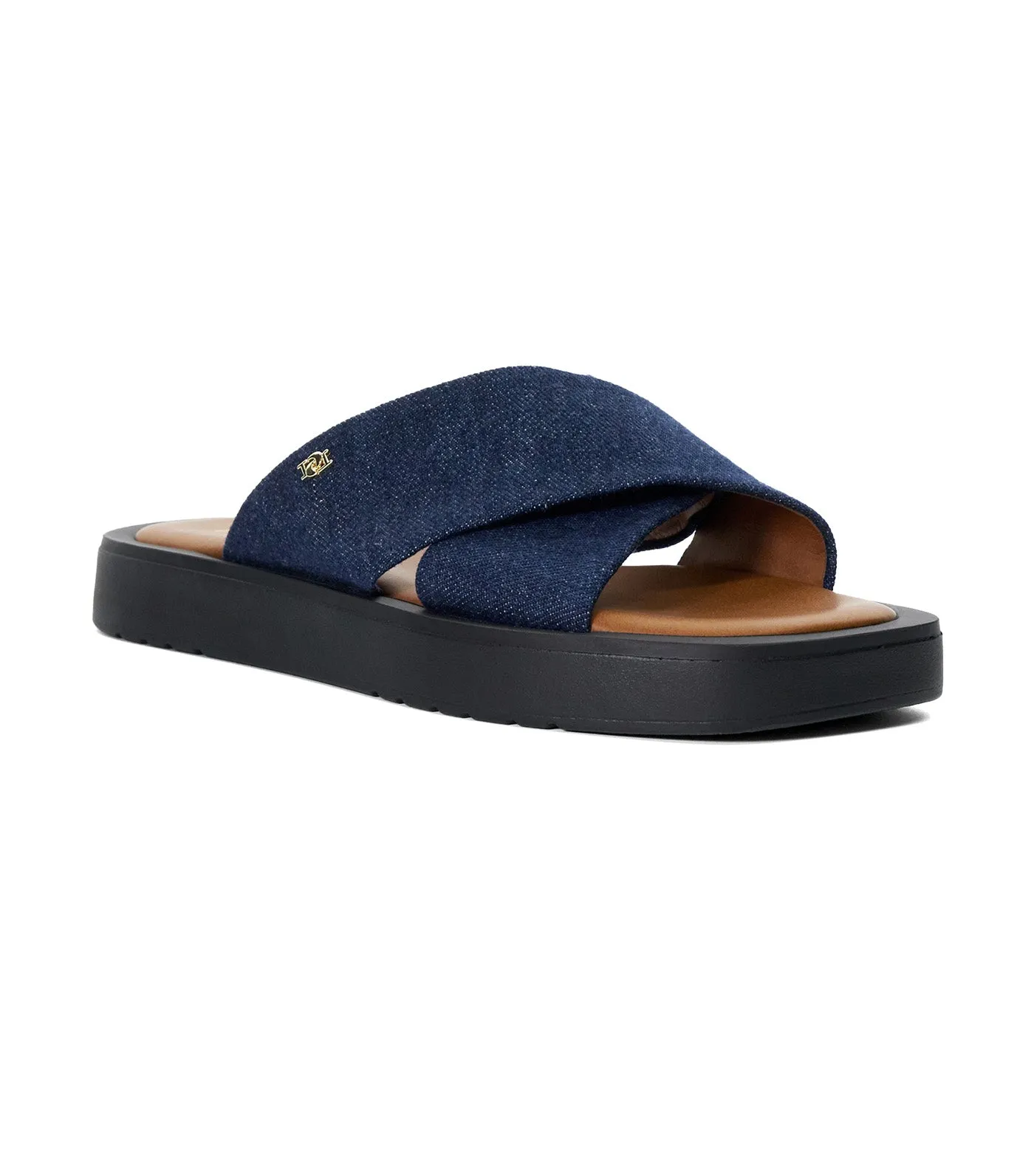 Liquor Slide Sandals Sand Navy