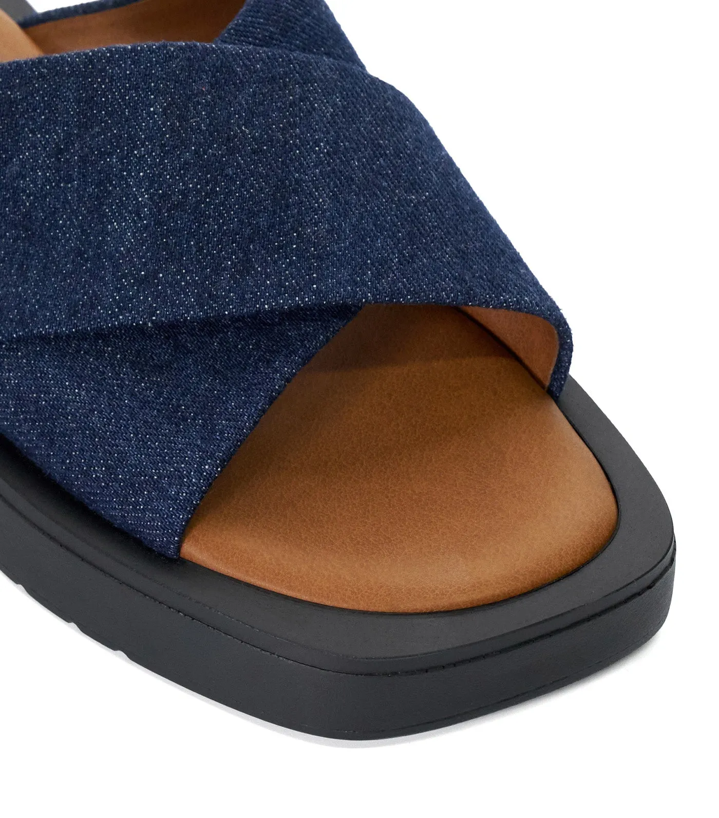 Liquor Slide Sandals Sand Navy