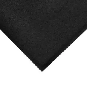 M A Matting 3' X 6' Charcoal Nylon/SBR Rubber Brush Hog™ Floor Mat