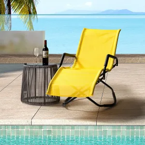 Melas Outdoor Patio 59.7" Long Folding Reclining Single Chaise