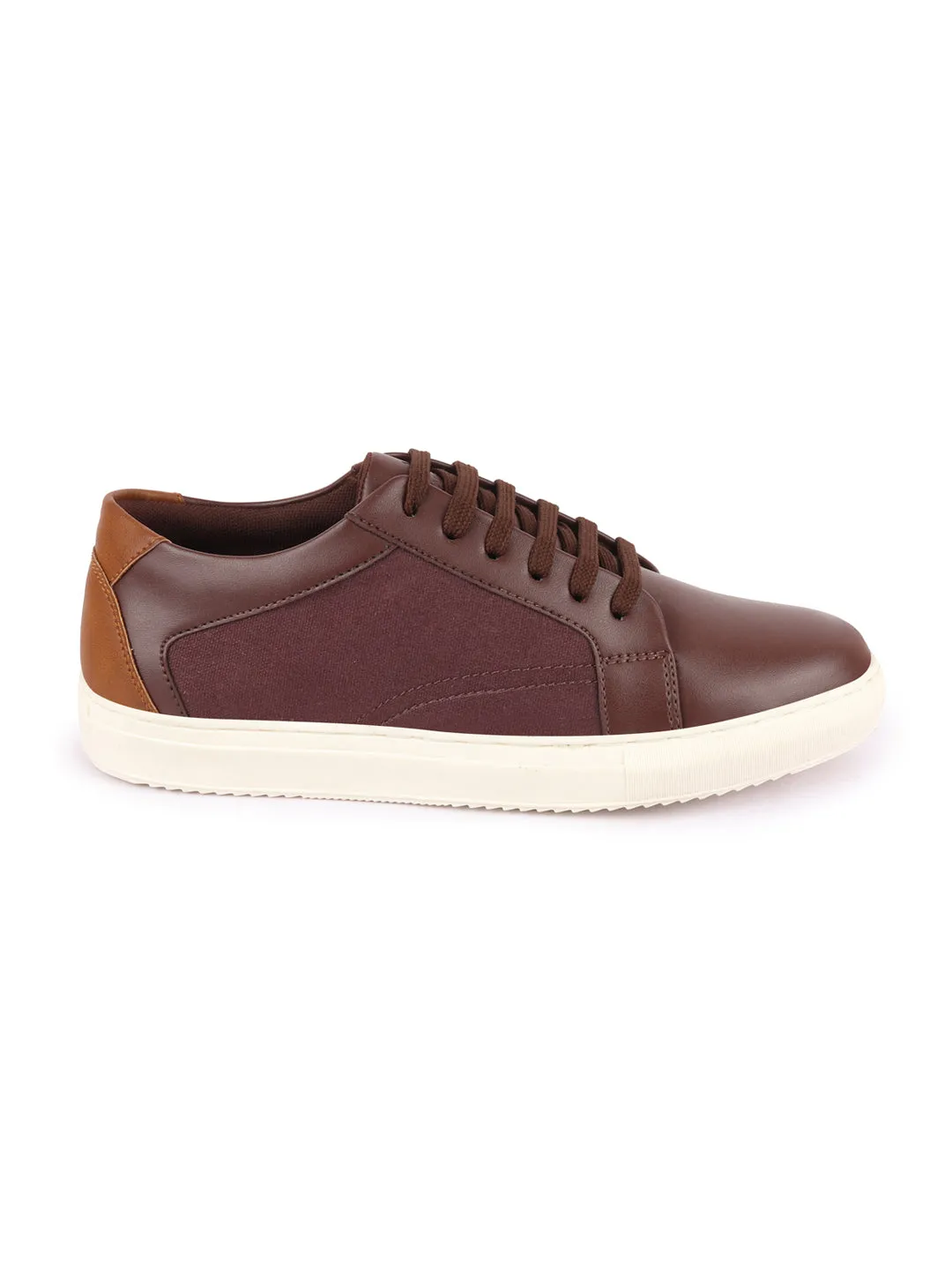 Men Brown Outdoor Classic Lace Up Sneakers Shoes