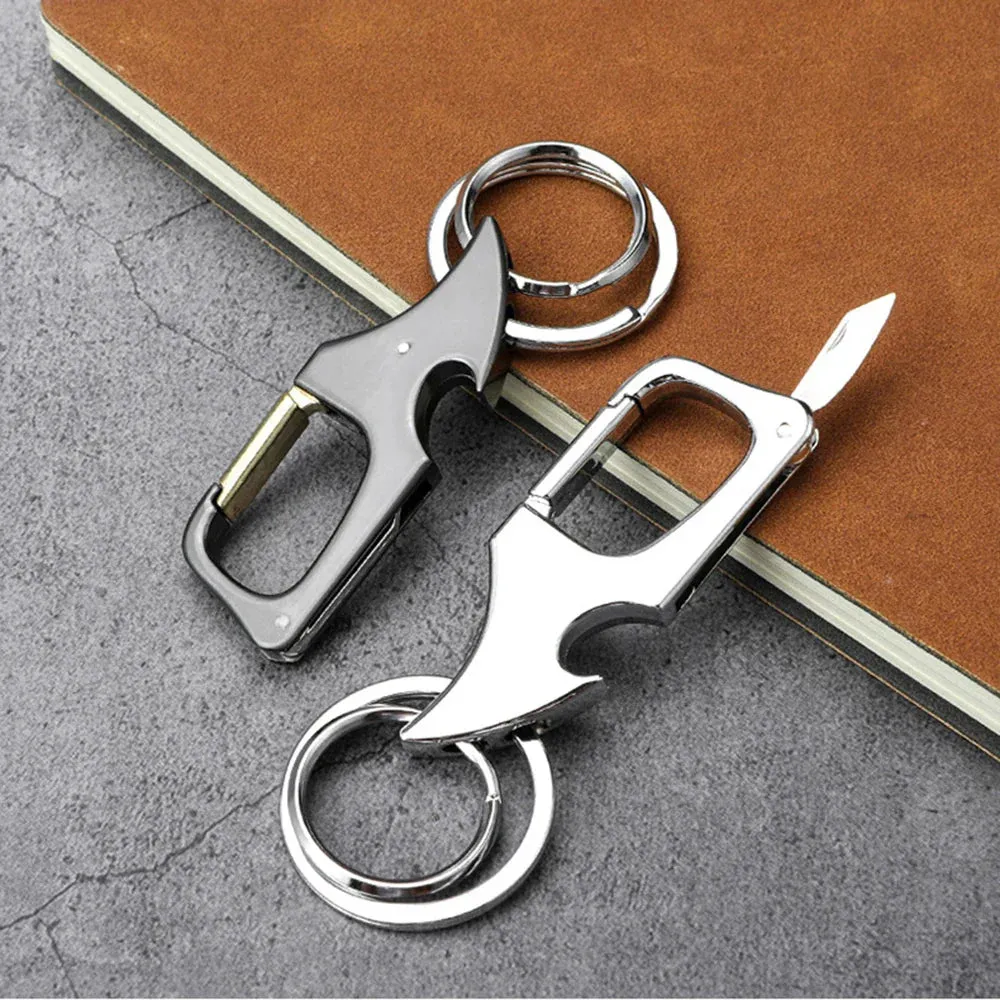 Mini Foldable Bottle Opener Keychain Knife