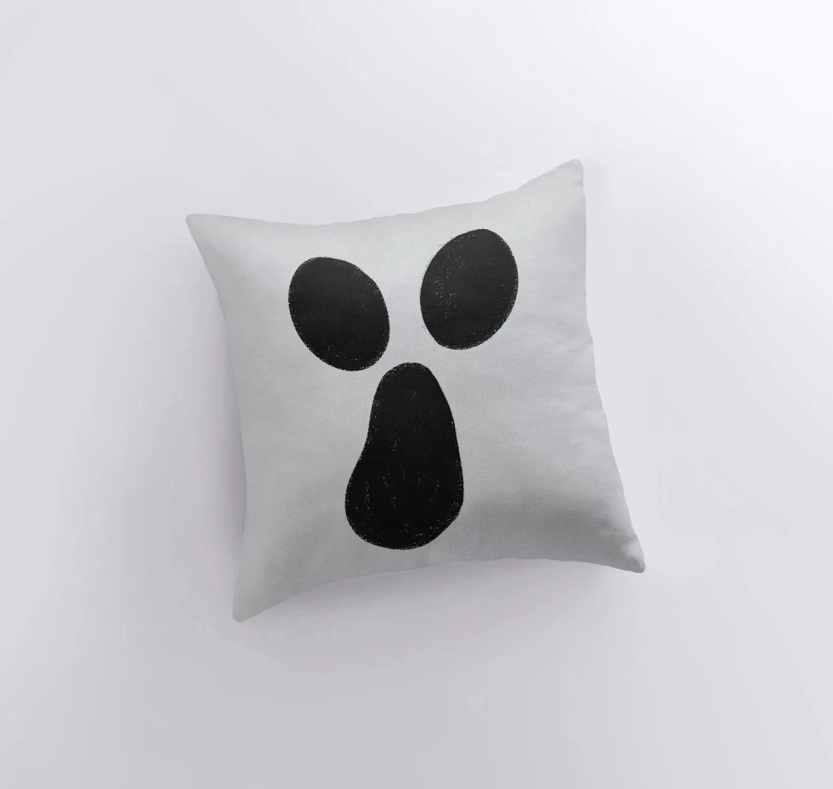 MINI Ghost on White Pillow Cover | Fall Décor | Farmhouse Pillows | Country Décor | Fall Throw Pillows | Cute Throw Pillows | Ghost Art