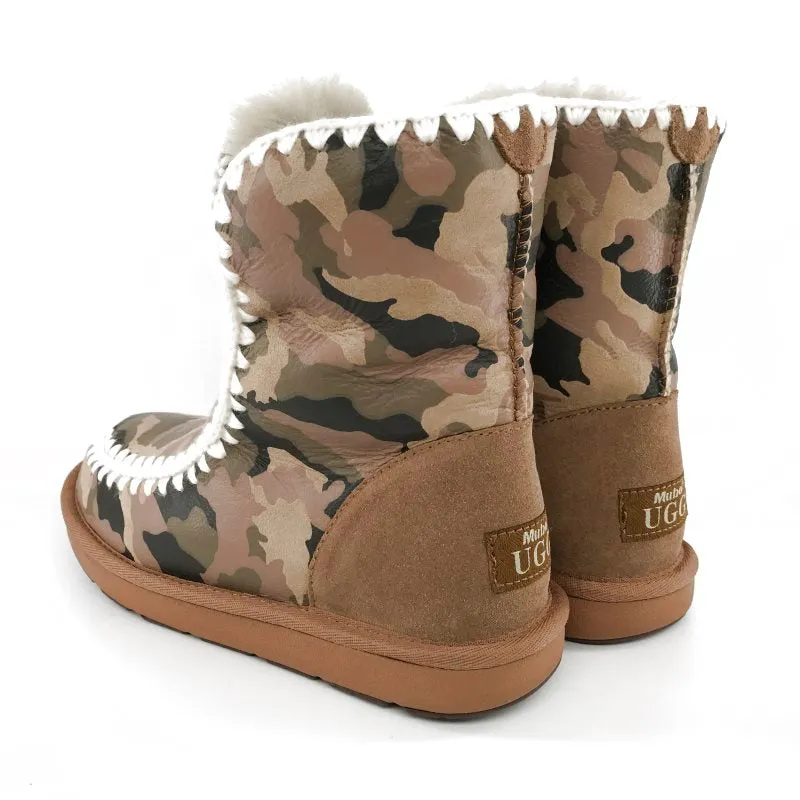 MUBO UGG Women Boots Classic Mimi Chestnut Camouflage