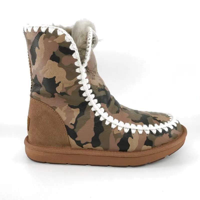 MUBO UGG Women Boots Classic Mimi Chestnut Camouflage