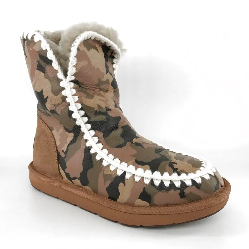 MUBO UGG Women Boots Classic Mimi Chestnut Camouflage