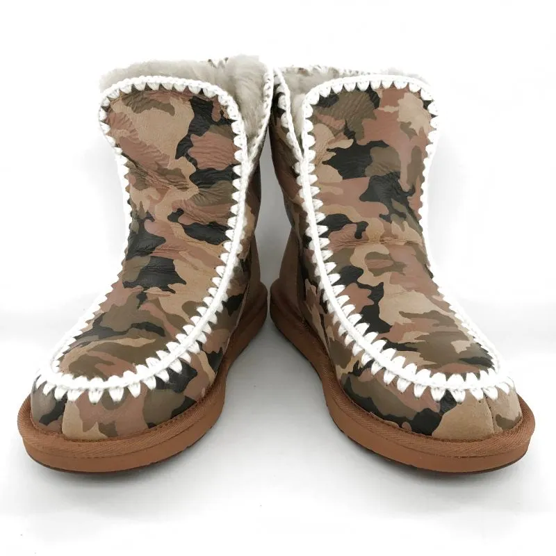 MUBO UGG Women Boots Classic Mimi Chestnut Camouflage