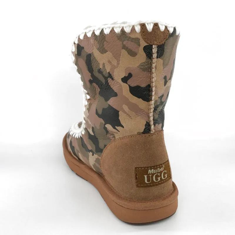 MUBO UGG Women Boots Classic Mimi Chestnut Camouflage