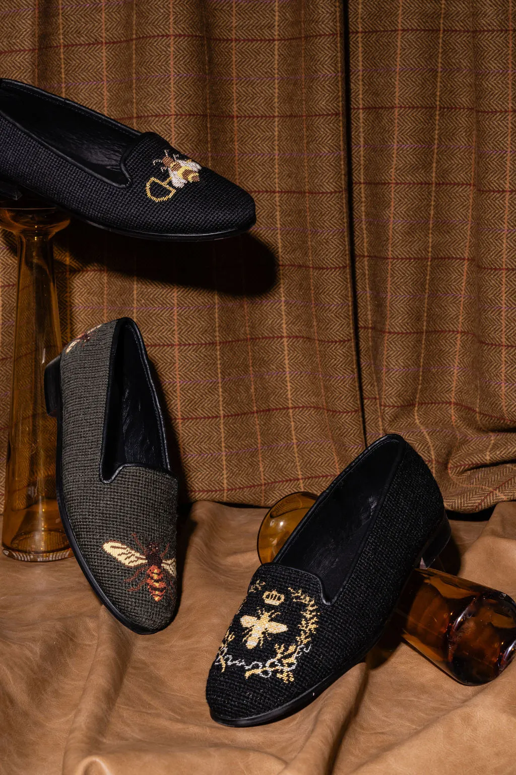 Needlepoint Loafer in Snaffle Bit Bee