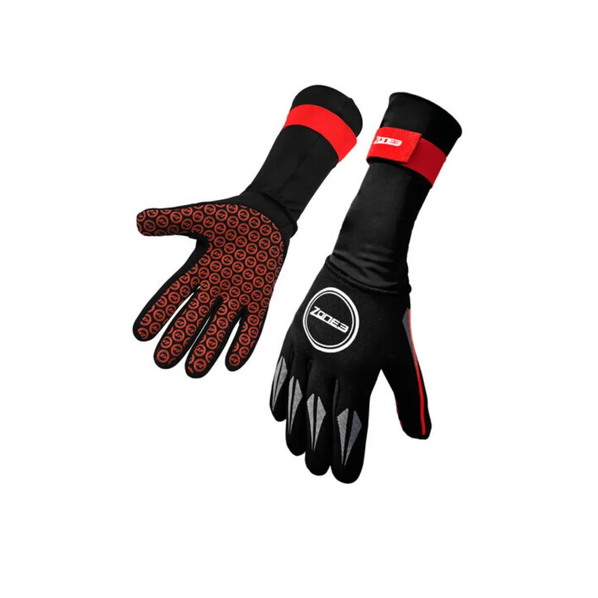 Neoprene Zone3 Swimming Gloves Black Red