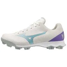 New Mizuno Finch LightRevo Softball Cleats White Adult Size 7.5