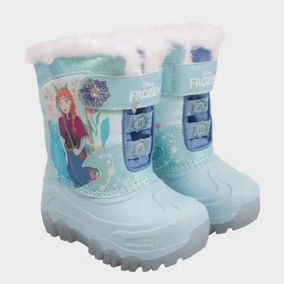 New - Toddler Girls' Frozen Winter Boots - Blue 10T