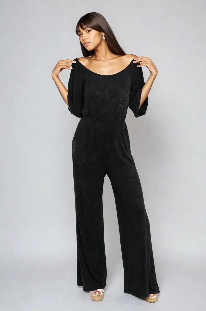 Nightfall Breeze Flowy Viscose Womens Jumpsuit