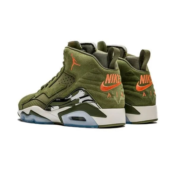 Nike Men's Jordan MVP Sky J Shoes - Olive / Bright Mandarin / Black / Sail