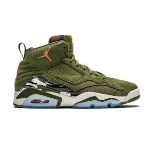 Nike Men's Jordan MVP Sky J Shoes - Olive / Bright Mandarin / Black / Sail