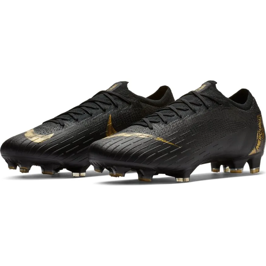 NIKE VAPOR 12 ELITE FG-BLACK/VIVID GOLD