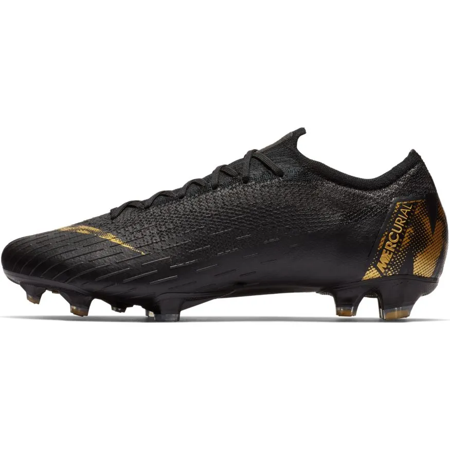 NIKE VAPOR 12 ELITE FG-BLACK/VIVID GOLD