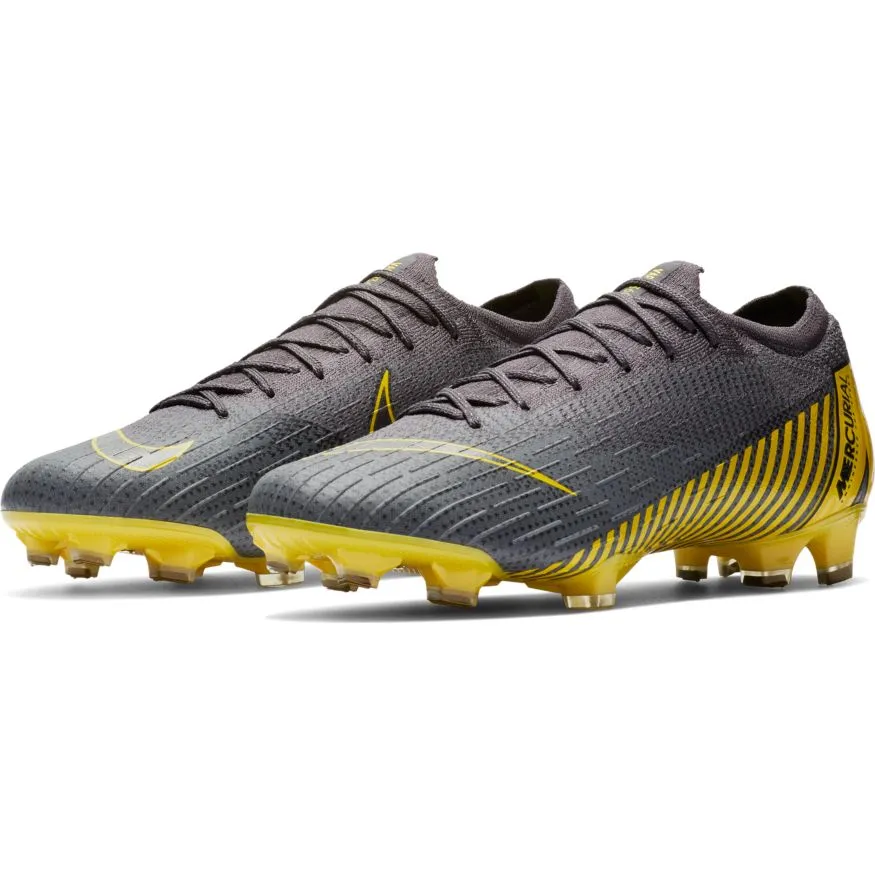 NIKE VAPOR 12 ELITE FG- DARK GREY/YELLOW