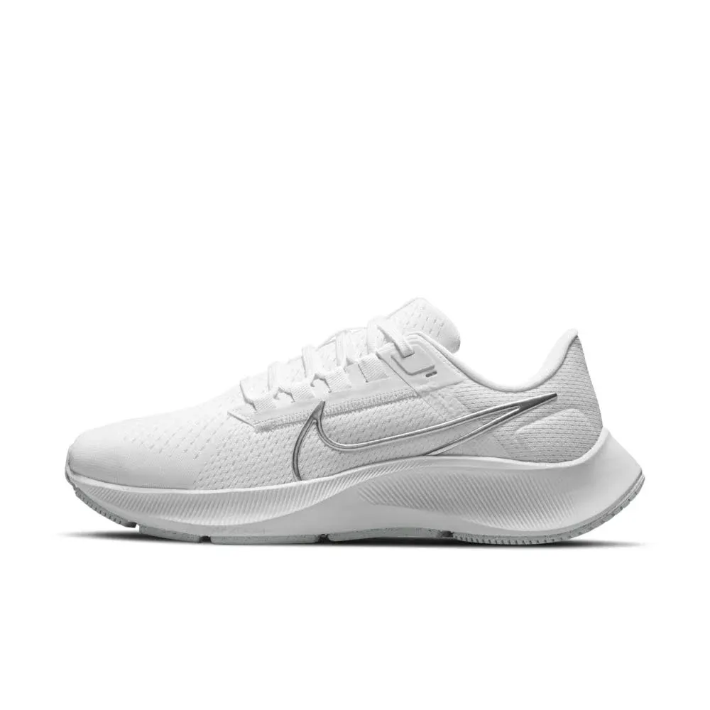 Nike Women's Air Zoom Pegasus 38 Shoes - White / Metallic Silver / Pure Platinum