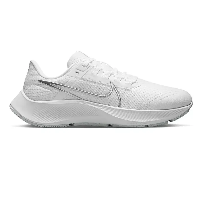 Nike Women's Air Zoom Pegasus 38 Shoes - White / Metallic Silver / Pure Platinum