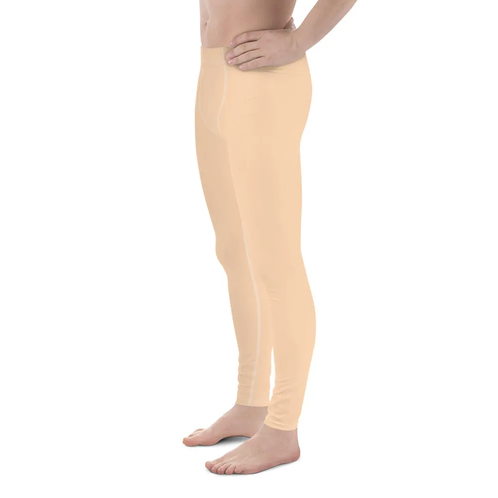 Nude Solid Color Meggings, Solid Nude Color Premium Designer Men's Tight Pants - Made in USA/EU/MX