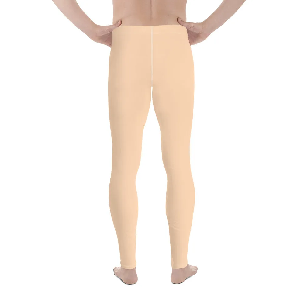 Nude Solid Color Meggings, Solid Nude Color Premium Designer Men's Tight Pants - Made in USA/EU/MX