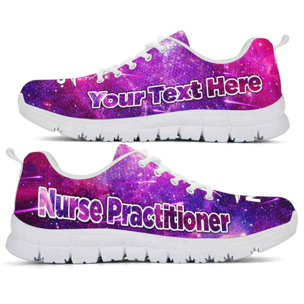 Nurse Sneaker, Purple Galaxy Nurse Practitioner Sneakers Running Shoes Gift Women Men, Best Shoes For Nurses