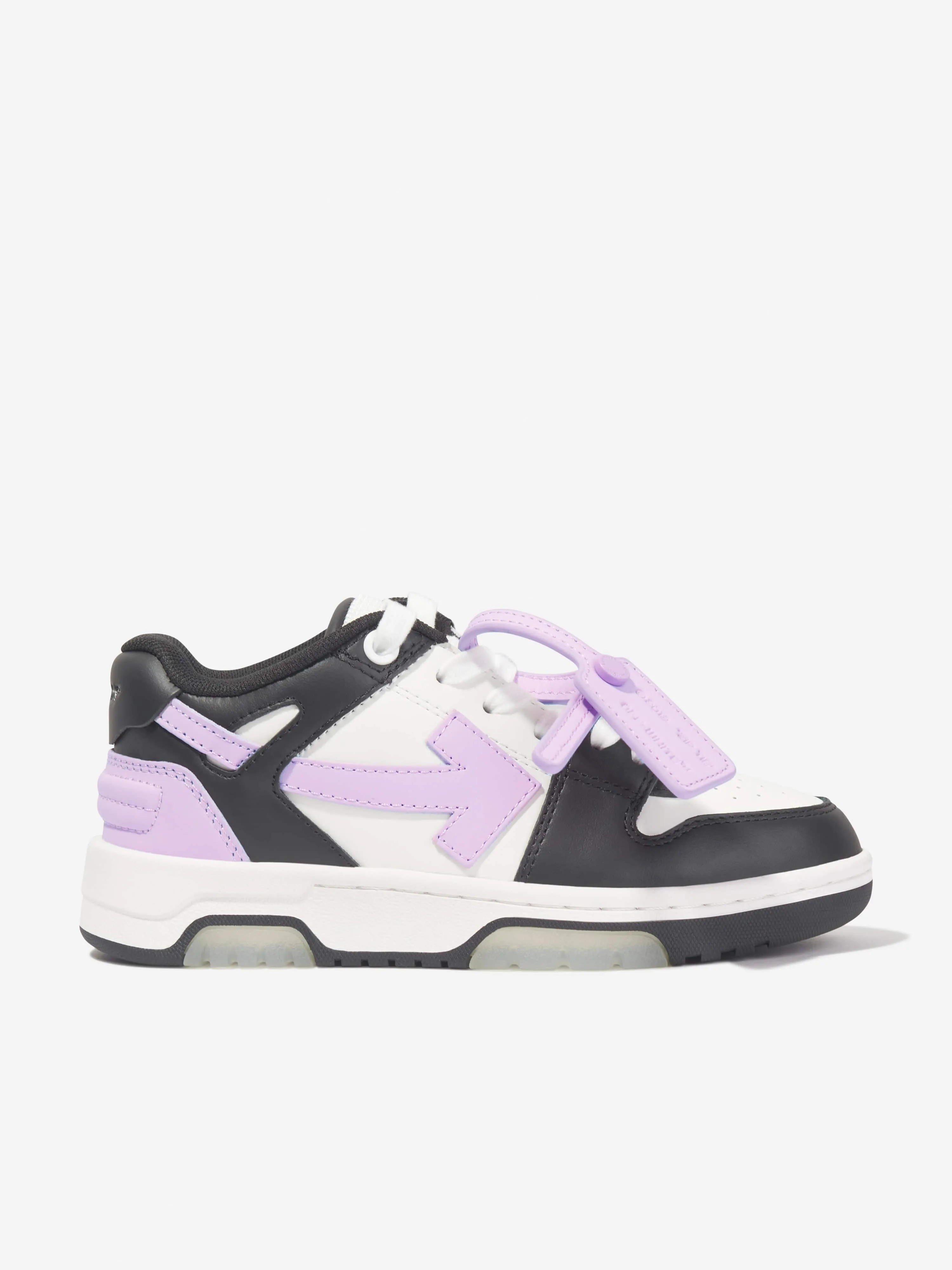 Off-White Girls Leather Out Of Office Trainers in Black