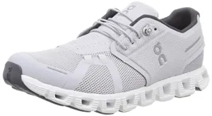 ON Men's Cloud 5 Running Shoes, Glacier/White Sneakers