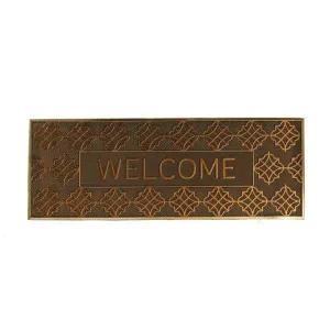 OnlyMat Golden Colour Rubber Pin Welcome Entrance Door Mat - Indoor / Outdoor, Waterproof