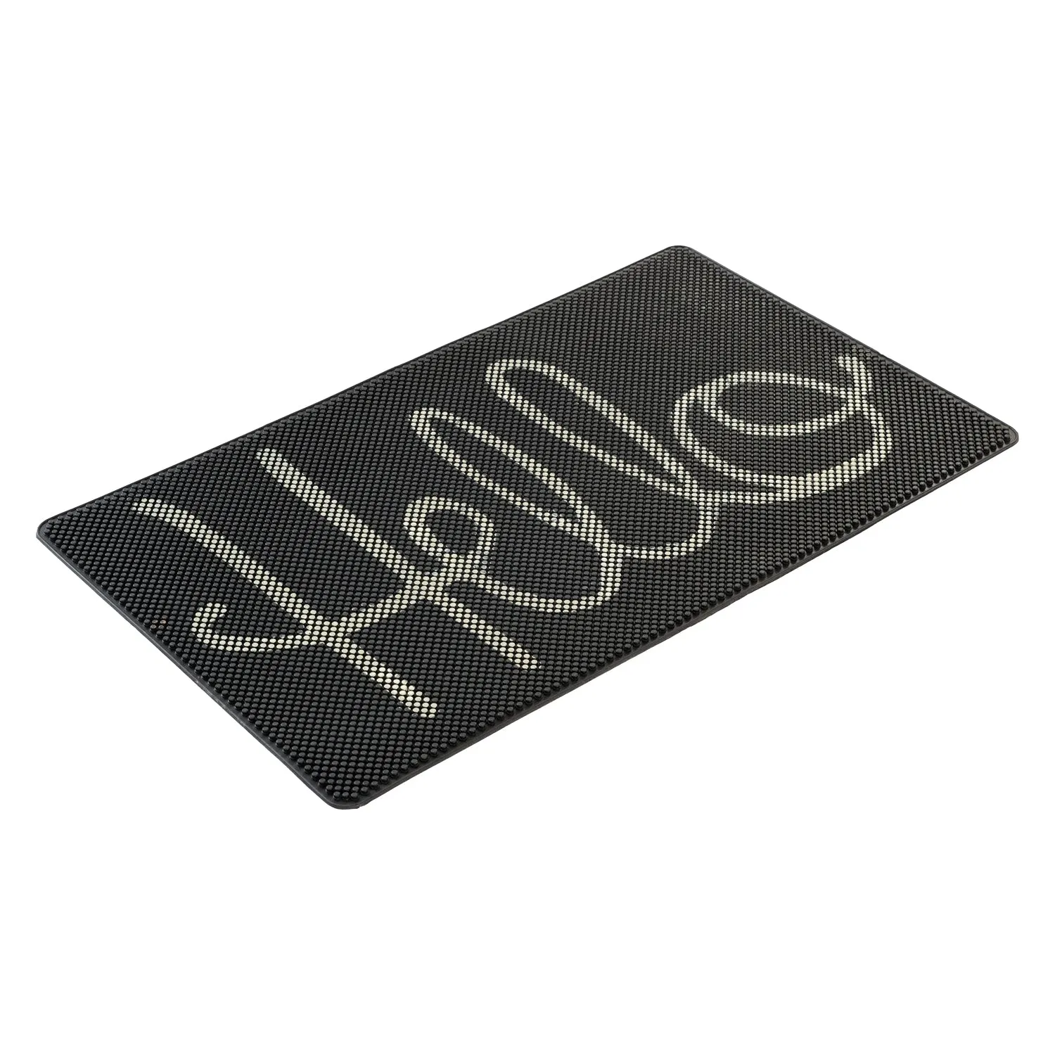 OnlyMat Hello Rubber Pin Floor Mat - 45cm x 75cm - Indoor / Outdoor, Waterproof