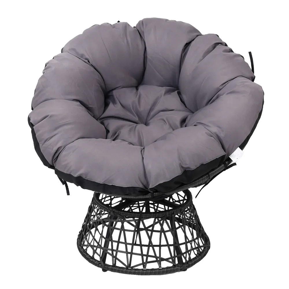 Outdoor Chairs Outdoor Furniture Papasan Chair Wicker Patio Garden Black