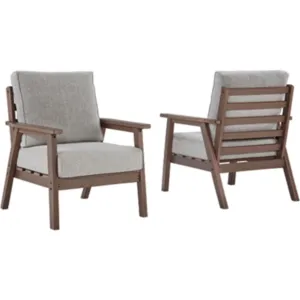 Outdoor Emmeline Lounge Chair with Cushion (set of 2)