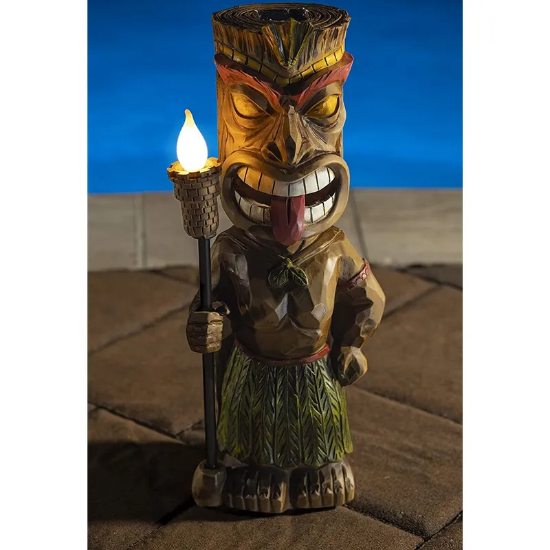 Outdoor Garden Maya Shape Totem Statue Ornament Light