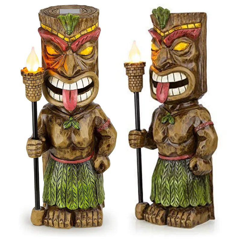 Outdoor Garden Maya Shape Totem Statue Ornament Light