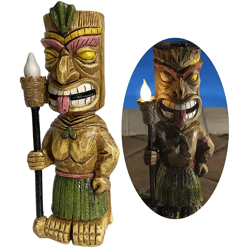 Outdoor Garden Maya Shape Totem Statue Ornament Light