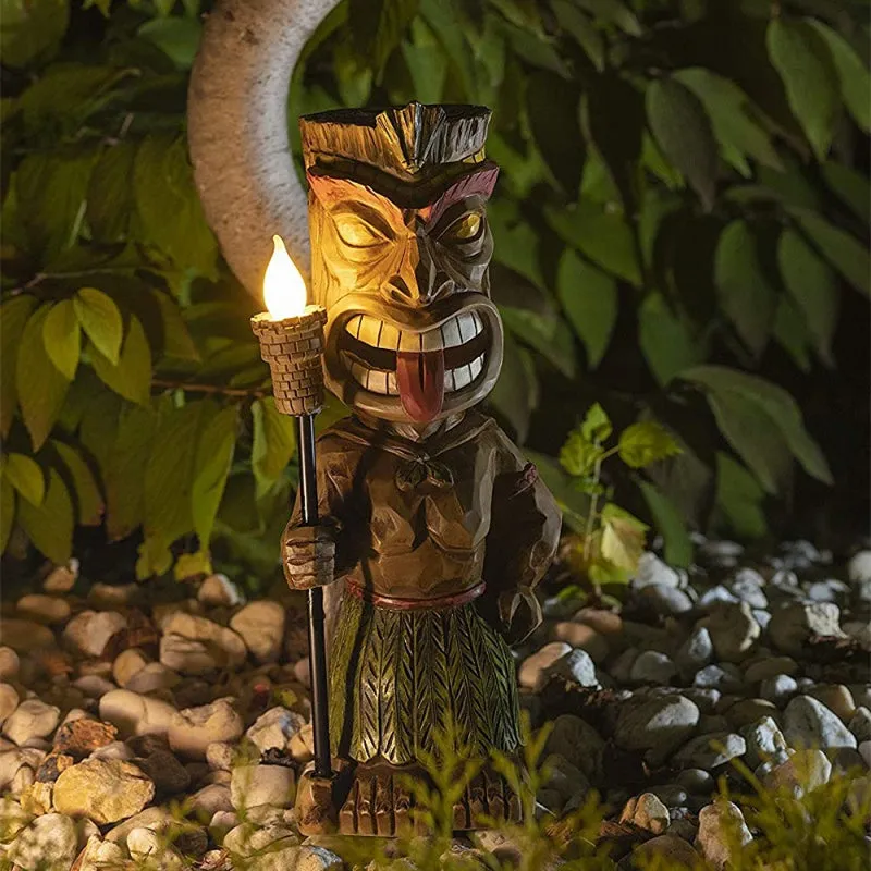 Outdoor Garden Maya Shape Totem Statue Ornament Light