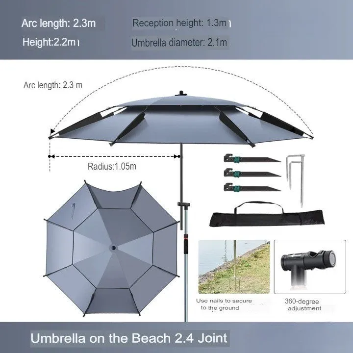 Outdoor Shade Double-Layer Fishing Umbrella