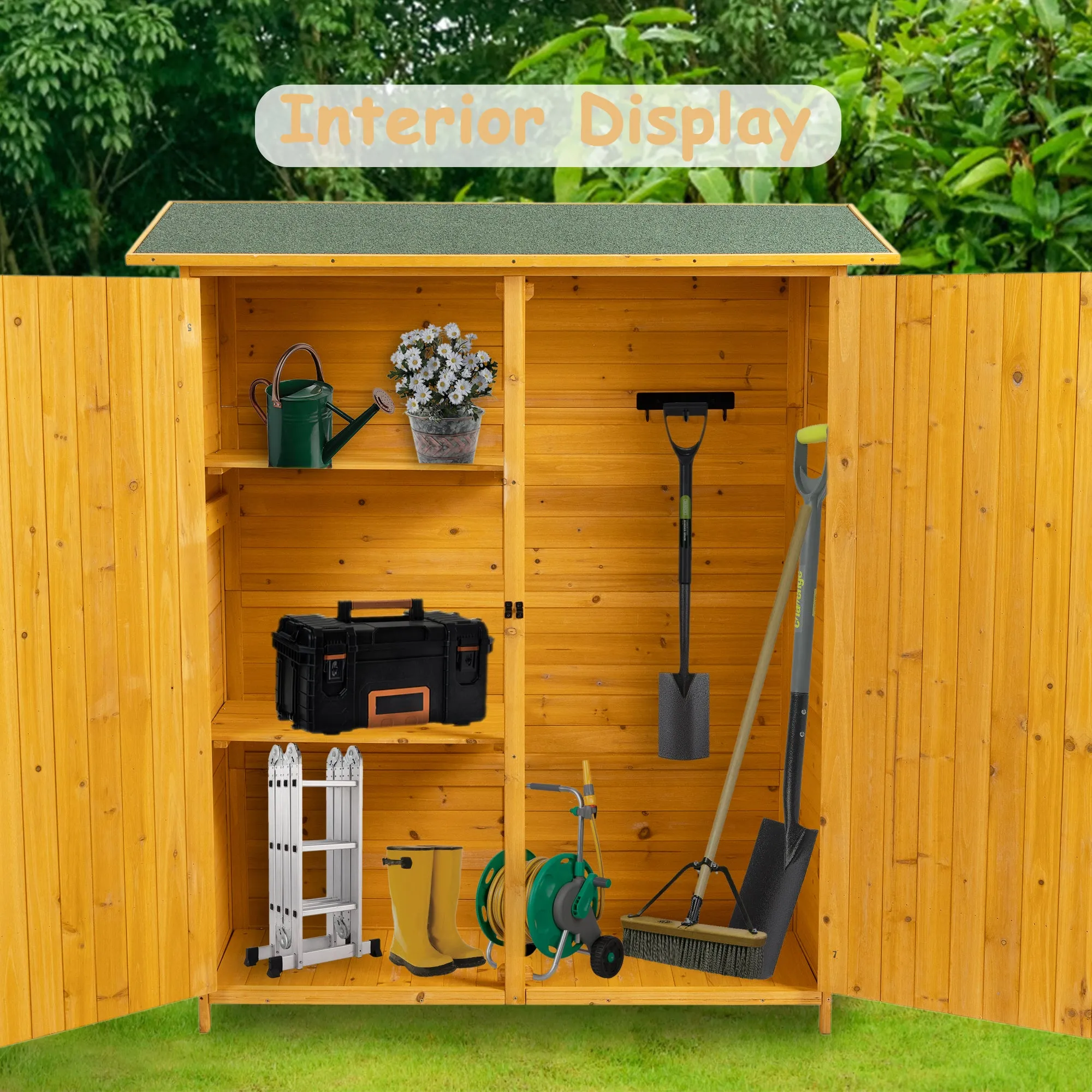 Outdoor Storage Shed with Lockable Door