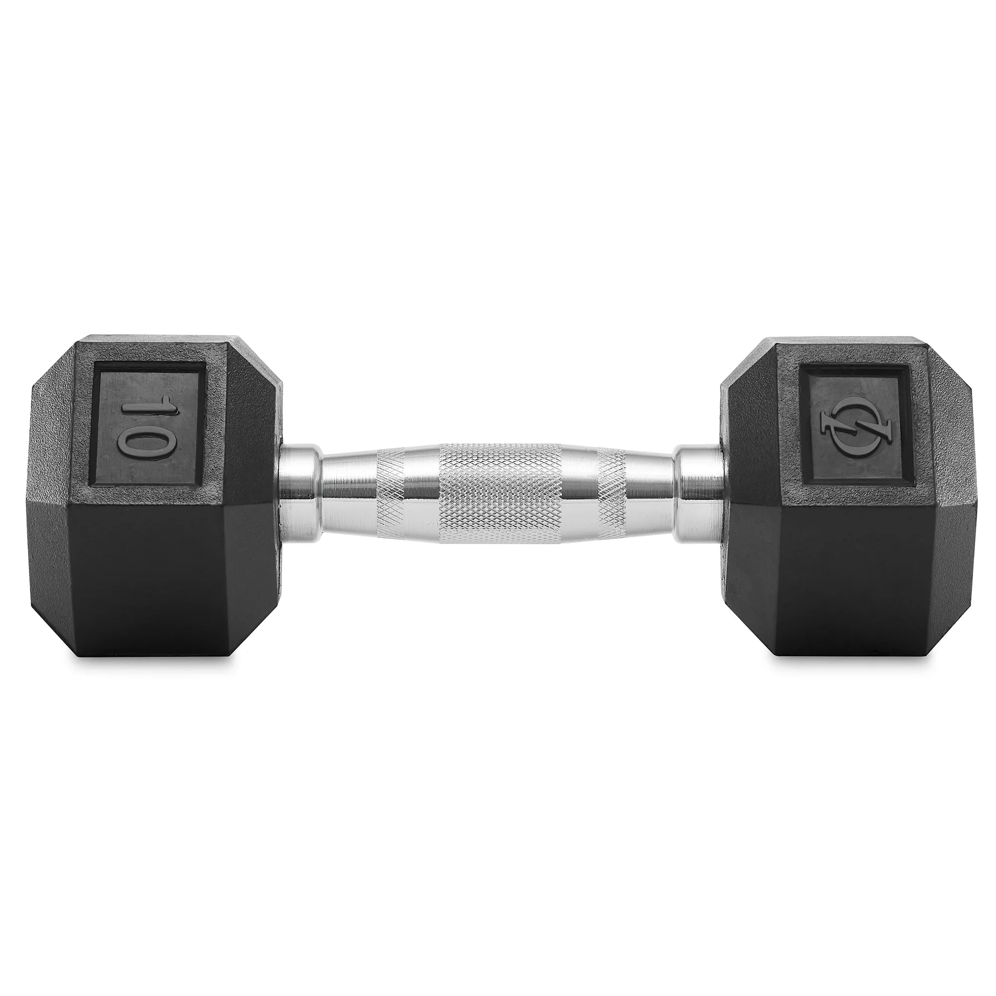 Pair of Rubber Coated Hex Dumbbell, Cast Iron Hand Weight Set, 3 lb to 50 Pound