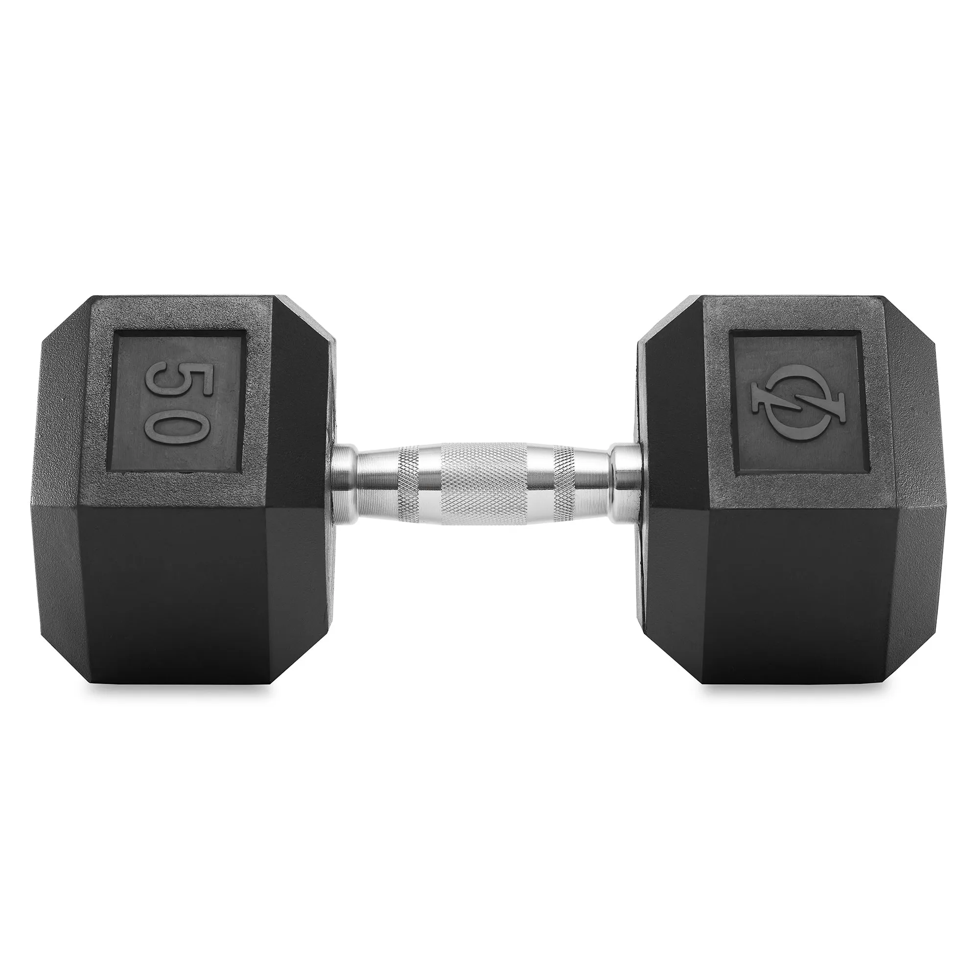 Pair of Rubber Coated Hex Dumbbell, Cast Iron Hand Weight Set, 3 lb to 50 Pound