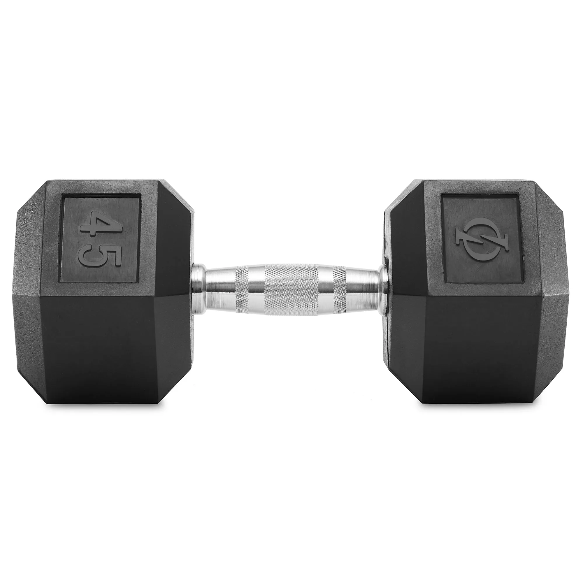 Pair of Rubber Coated Hex Dumbbell, Cast Iron Hand Weight Set, 3 lb to 50 Pound